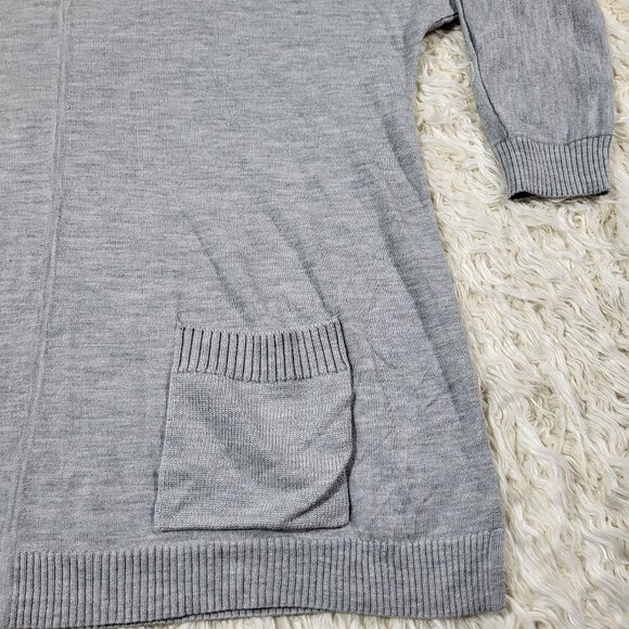 Talbots 100% Soft Merino Wool Tunic Turtleneck Cozy Oversized Gray Sweater 2X - Picture 4 of 13